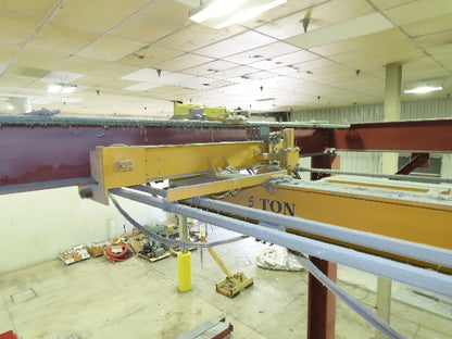 Brehob 5 Ton Free Standing Bridge Crane 8' Span 16' 10" Runway 16' 10"HUB