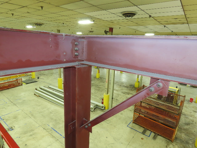 Brehob 5 Ton Free Standing Bridge Crane 8' Span 16' 10" Runway 16' 10"HUB