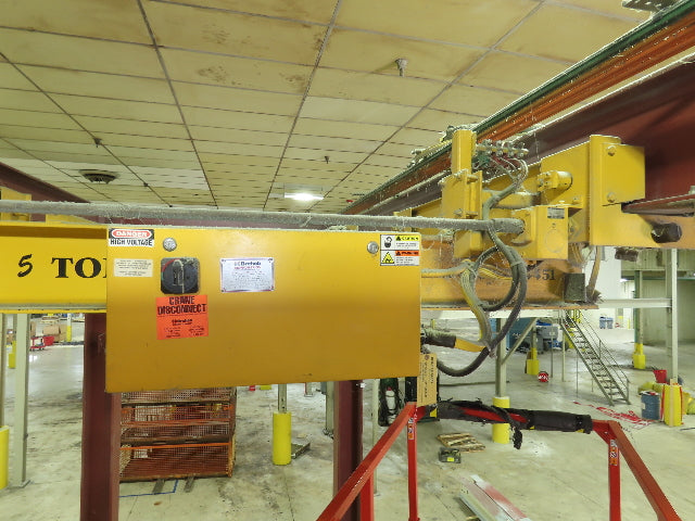 Brehob 5 Ton Free Standing Bridge Crane 8' Span 16' 10" Runway 16' 10"HUB