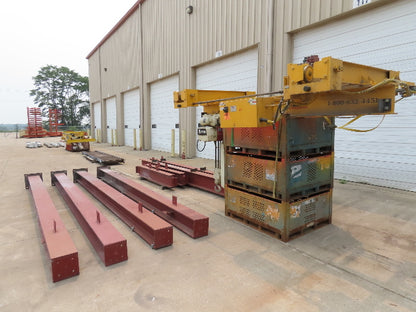 Brehob 5 Ton Free Standing Bridge Crane 8' Span 16' 10" Runway 16' 10"HUB