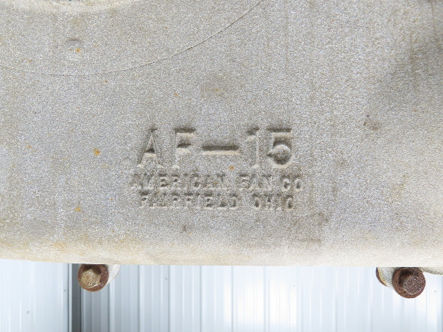 American Fan AF-15 High Pressure Blower 3Hp 3450 RPM 3PH 7x8" Backward Incline