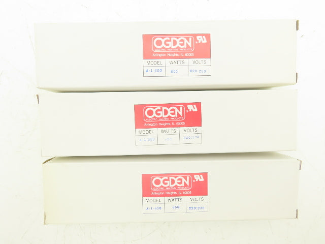 Ogden A-1-650 Ceramic Infrared Radiant Heater 650W 220/230V Lot of 3