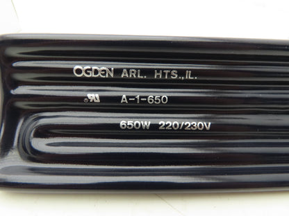 Ogden A-1-650 Ceramic Infrared Radiant Heater 650W 220/230V Lot of 3