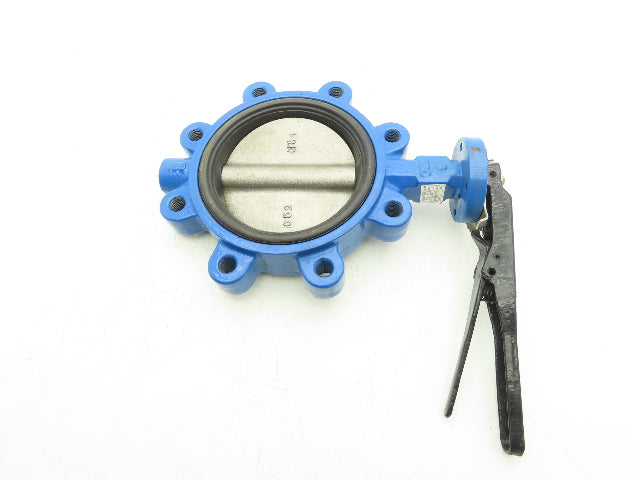 FNW 732V 6" Butterfly Valve 8 Lug Viton Rubber Seal CF8M W/Locking Lever Handle