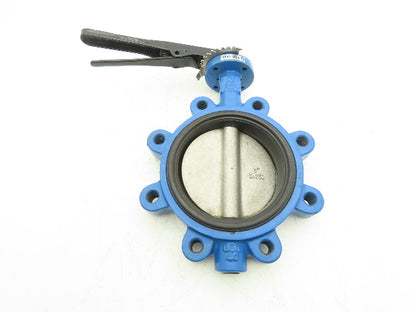 FNW 732V 6" Butterfly Valve 8 Lug Viton Rubber Seal CF8M W/Locking Lever Handle