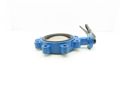 FNW 732V 6" Butterfly Valve 8 Lug Viton Rubber Seal CF8M W/Locking Lever Handle