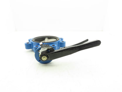 FNW 732V 6" Butterfly Valve 8 Lug Viton Rubber Seal CF8M W/Locking Lever Handle