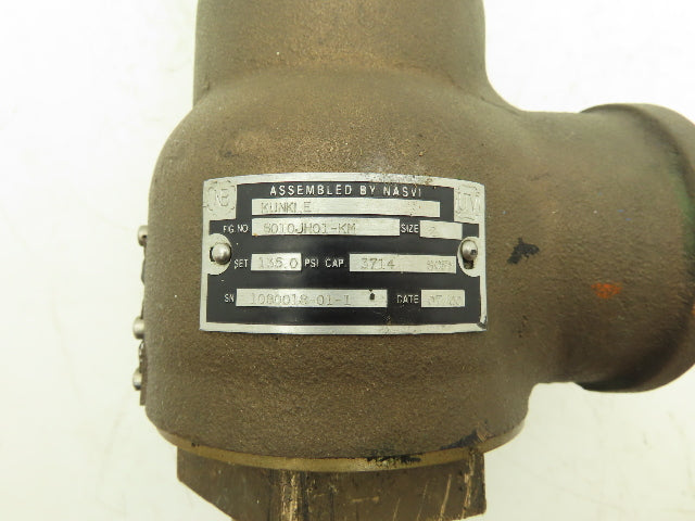 Kunkle  6010JH01-KM Pressure Relief Safety Valve 2" MNPT 2-1/2" FNPT Side Outlet