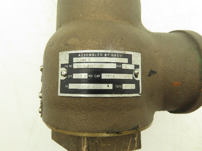 Kunkle  6010JH01-KM Pressure Relief Safety Valve 2" MNPT 2-1/2" FNPT Side Outlet