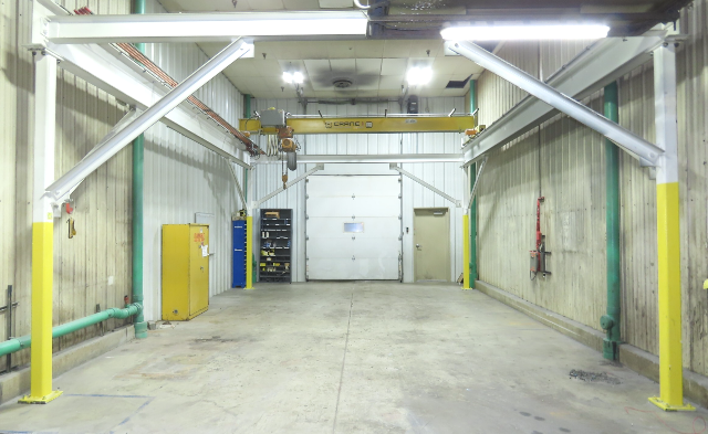 Harrington 3 Ton Top Running 4-Post Bridge Crane 16' Span 27' 4" Runway 12' 9"H