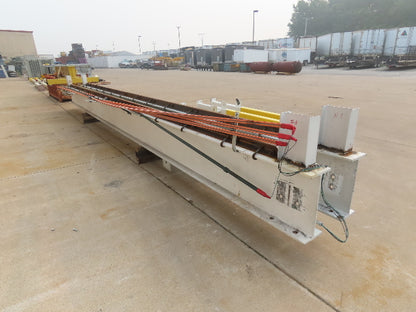 Harrington 3 Ton Top Running 4-Post Bridge Crane 16' Span 27' 4" Runway 12' 9"H