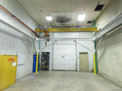 Harrington 3 Ton Top Running 4-Post Bridge Crane 16' Span 27' 4" Runway 12' 9"H