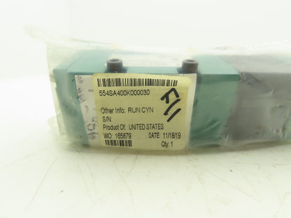 Numatics 554SA400K000030 Pneumatic Air Valve 5 port 4 Way Single 110V Coil