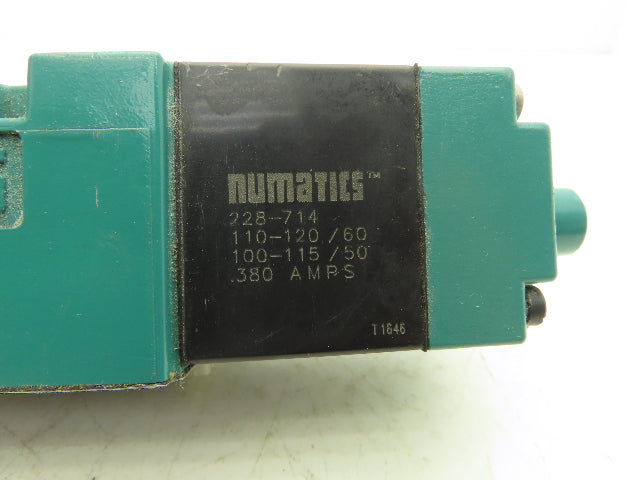 Numatics 554SA400K000030 Pneumatic Air Valve 5 port 4 Way Single 110V Coil