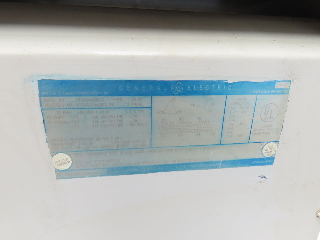 General Electric Power Transformer 15kva 3Ph HV 460 Delta LV 460/265 Wye Y