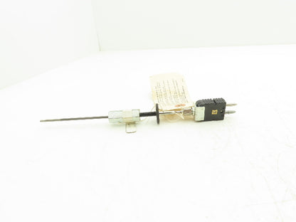 Barber Coleman A-10529-100-0-03 Thermocouple Probe w Plugin Connector 3-3/4" Rod