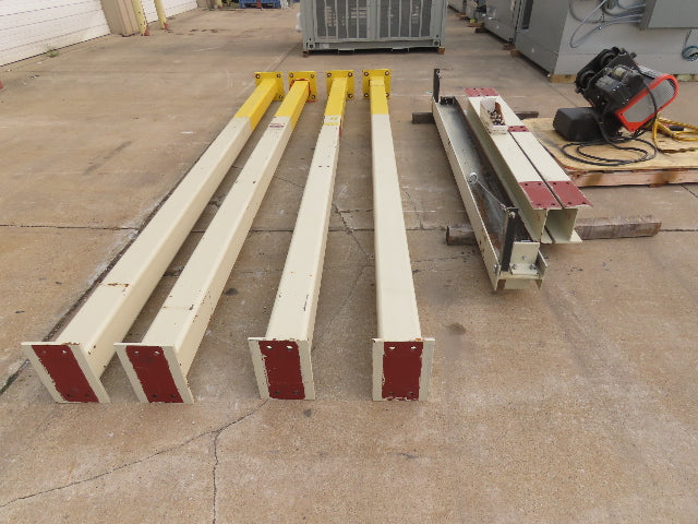 Kone Cranes 2 Ton Free Standing Bridge Crane 4'-7' Span 12' 9"HUB 2-Speed Hoist