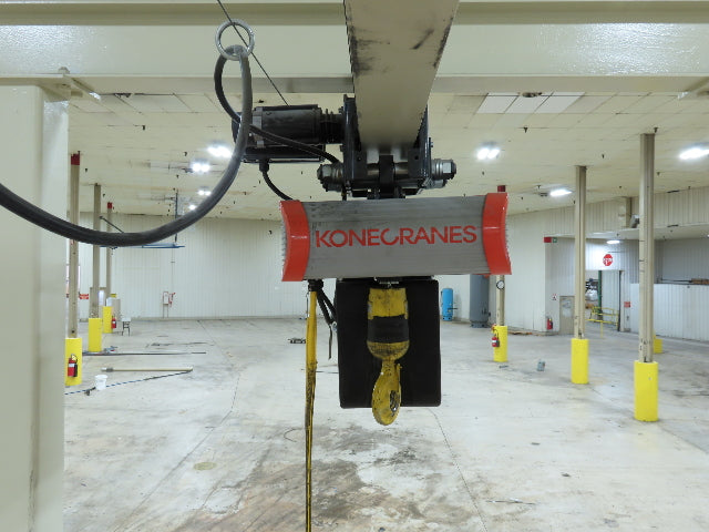 Kone Cranes 2 Ton Free Standing Bridge Crane 4'-7' Span 12' 9"HUB 2-Speed Hoist