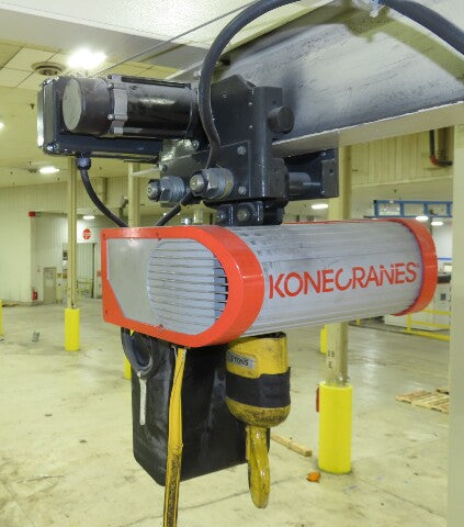 Kone Cranes 2 Ton Free Standing Bridge Crane 4'-7' Span 12' 9"HUB 2-Speed Hoist