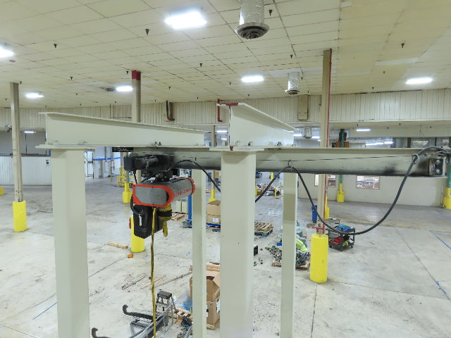 Kone Cranes 2 Ton Free Standing Bridge Crane 4'-7' Span 12' 9"HUB 2-Speed Hoist