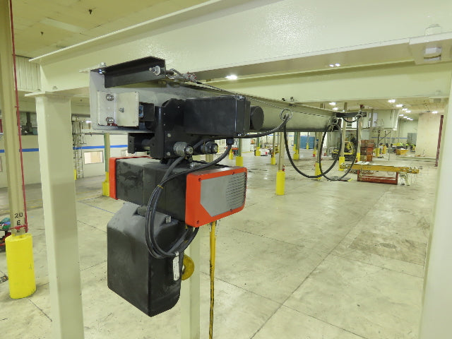 Kone Cranes 2 Ton Free Standing Bridge Crane 4'-7' Span 12' 9"HUB 2-Speed Hoist