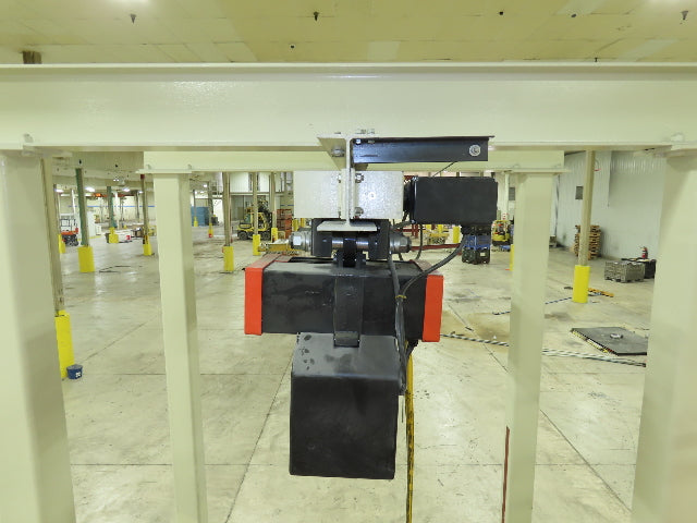 Kone Cranes 2 Ton Free Standing Bridge Crane 4'-7' Span 12' 9"HUB 2-Speed Hoist