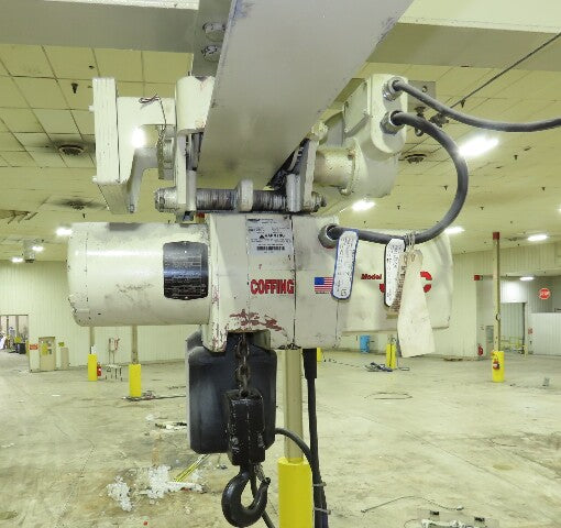 2 Ton Free Standing Fixed Bridge Crane 4'-7' Span 12' 9"HUB Coffing Hoist