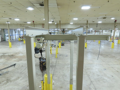 2 Ton Free Standing Fixed Bridge Crane 4'-7' Span 12' 9"HUB Coffing Hoist