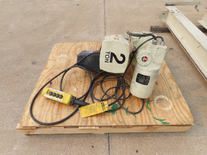 2 Ton Free Standing Fixed Bridge Crane 4'-7' Span 12' 9"HUB Coffing Hoist