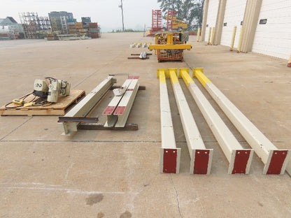 2 Ton Free Standing Fixed Bridge Crane 4'-7' Span 12' 9"HUB Coffing Hoist
