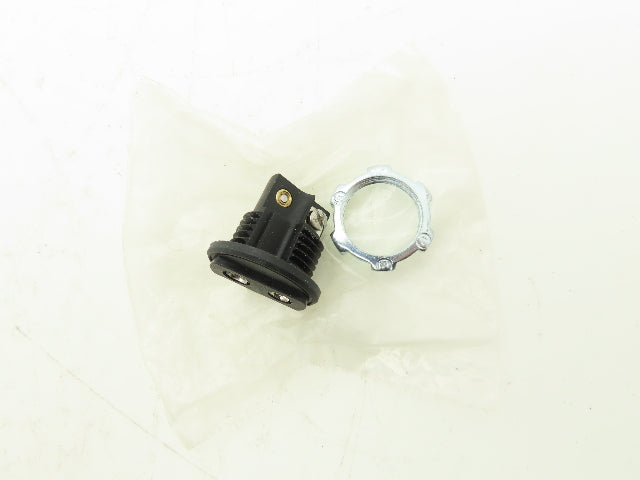 Omega RSJ-J-R Round Hole Pannel Jack 1-1/8" Bezel Screw Terminals Lot of 11