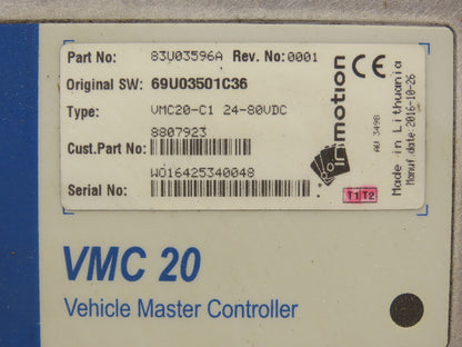 Danaher Motion VMC20-C1 Vehicle Master Controller Module 83U03596A Rev 1