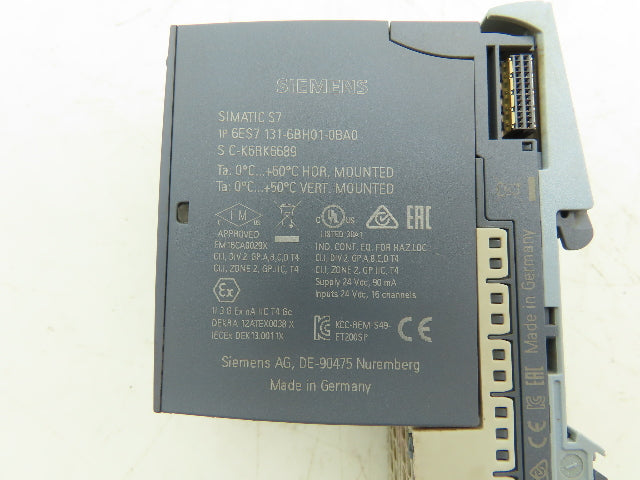 Siemens 6ES7 131-6BH01-0BA0 SIMATIC ET200SP Digital Input DI 16x 24VDC Lot of 2