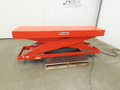 Presto XL60-80 Hydraulic Lift Table 8000lb 60" Lift 24x86" Top 230/460V 3Ph