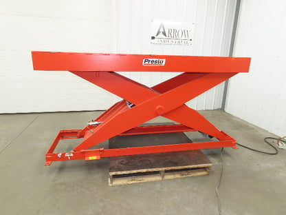 Presto XL60-80 Hydraulic Lift Table 8000lb 60" Lift 24x86" Top 230/460V 3Ph