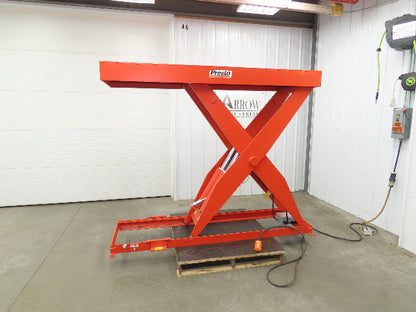 Presto XL60-80 Hydraulic Lift Table 8000lb 60" Lift 24x86" Top 230/460V 3Ph