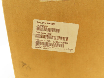 Duff Norton 192003044 Rotary Union DWA Series 2" NPT RH Stainless Shaft 180 PSI