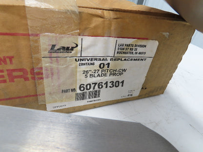 Lau 60761301 26" Aluminum Condenser Fan 5-Blade Propeller CW Rotation 27° Pitch