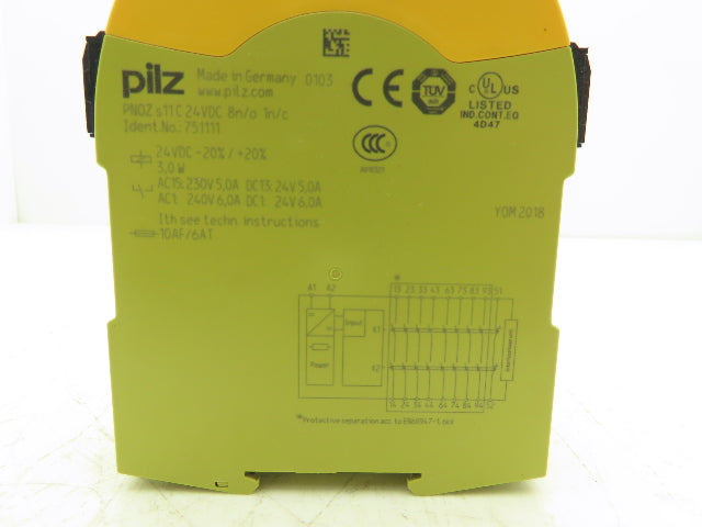 Pilz PNOZ s11C Safety Relay PNOZSIGMA Series 24VDC Spring Cage 8 N.O. & 1 N.C.