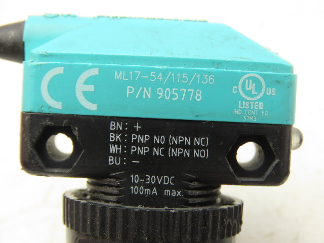 Pepperl+Fuchs ML17-54/115/136 Photoelectric Sensor Retroreflective 905778