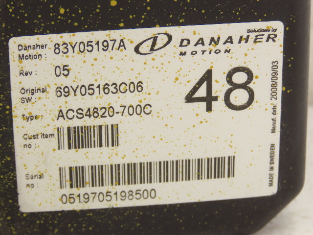 Danaher ACS4820-700C AC SuperDrive Forklift Motor Controller 48V Off ERC040AHN