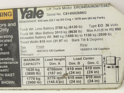 Danaher ACS4820-700C AC SuperDrive Forklift Motor Controller 48V Off ERC040AHN