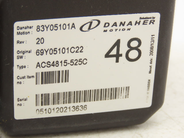 Danaher Motion ACS4815-525C AC SuperDrive Forklift Motor Controller ERC040AHN