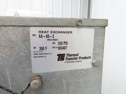 Thermal Transfer AA-80-3 Air-Cooled Fan Heat Exchanger Aftercooler 250psi 3PH