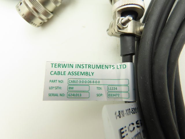 Terwin Cable-3-0-0-D6-8-0-0 PVC High Pressure 6 Lead D6 Connector Lot of 5