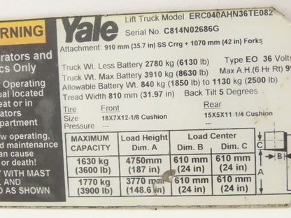 Yale CP430-1 Electric Forklift Motor Contactor Control Assembly Off ERC040AHN