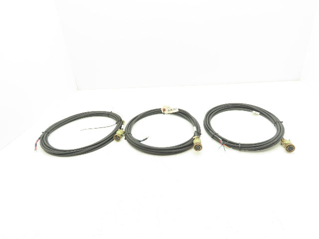 Amphenol PC06A-12-8S(SR) 8 Pin Connector With 20 Cable 7 Leads Lot of 3