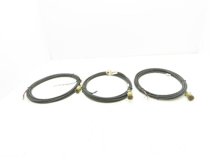 Amphenol PC06A-12-8S(SR) 8 Pin Connector With 20 Cable 7 Leads Lot of 3