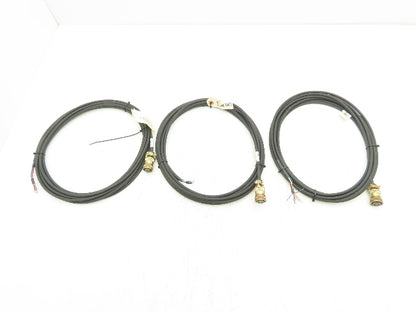 Amphenol PC06A-12-8S(SR) 8 Pin Connector With 20 Cable 7 Leads Lot of 3