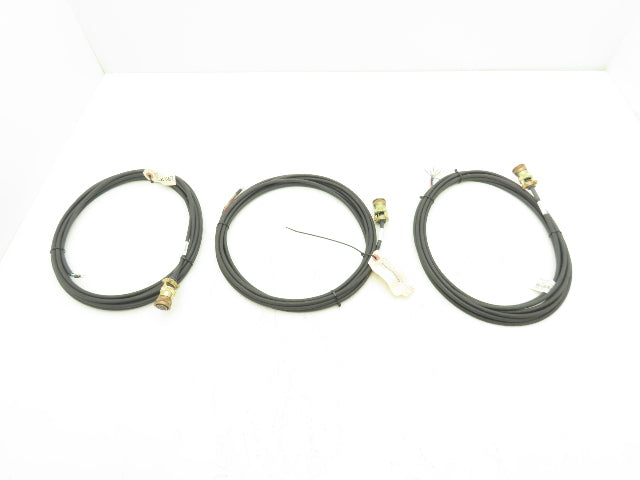 Amphenol PC06A-12-8S(SR) 8 Pin Connector With 20 Cable 7 Leads Lot of 3